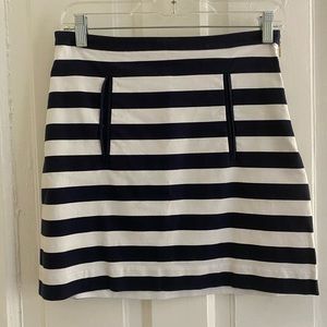 Draper James Navy and White striped skirt